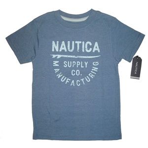 Nautica Boys' Short Sleeve Logo Graphic T-Shirt, 4